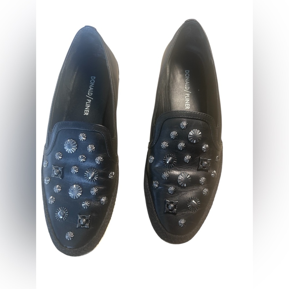 Donald J. Pliner woman Pamela SE slip on shoes black leather minimalist luxury